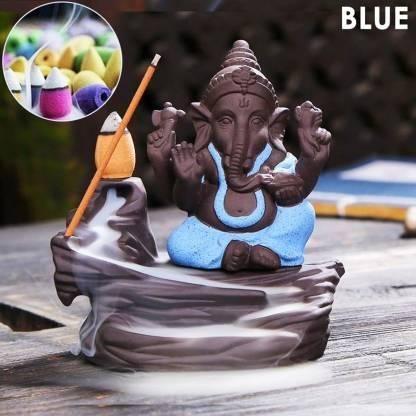Handcrafted Monk Ganesha Backflow Incense Holder